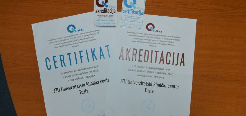 Clinical Center Tuzla meets 100% certification and accreditation standards