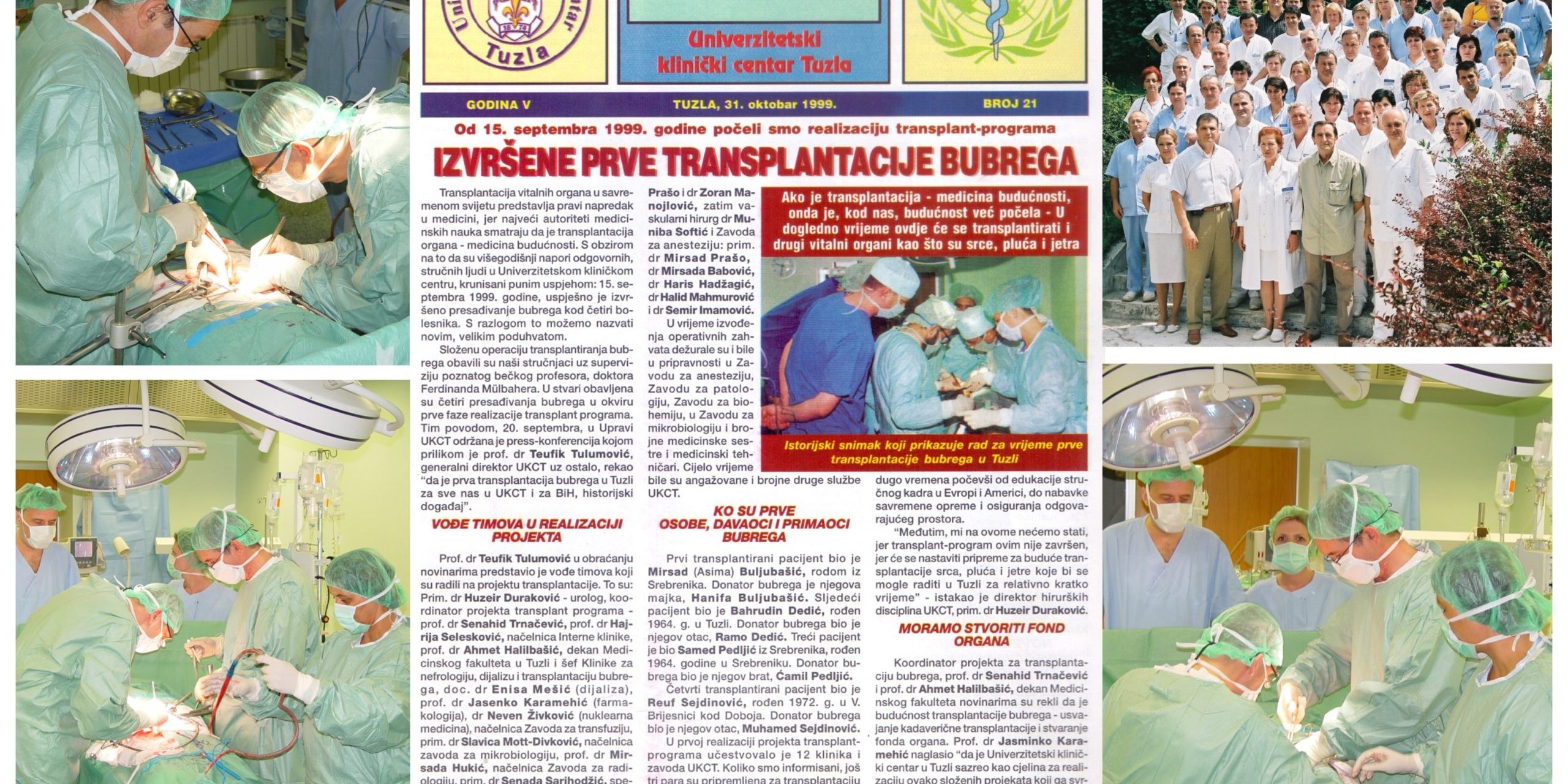 PRVA TRANSPLANTACIJA BUBREGA U UKC TUZLA